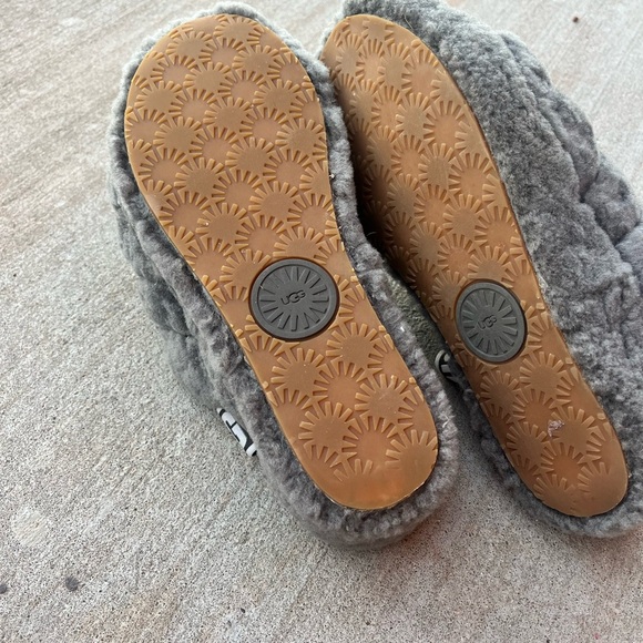 UGG Australia Fluff Yeah Women's Slide Slipper, Size 8 - Charcoal - Picture 8 of 11